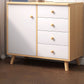 Contemporary Combo Dresser Solid Wood Bachelor's Chest for Home 31"L x 13"W x 29"H White-Apricot 4 Clearhalo 'Bedroom Furniture' 'Dressers & Chests' 'dressers_chests' 'furn' 'furn_dressers_chests' 'Furniture' 6337516