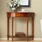 Storage Half Moon Console Table Wood Mid-Century Modern End Table