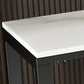 11" Wide Stone Contemporary Console Table Rectangle End Table