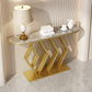 11.8" W Glam Console Table Scratch Resistant Slate End Table