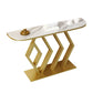 11.8" W Glam Console Table Scratch Resistant Slate End Table