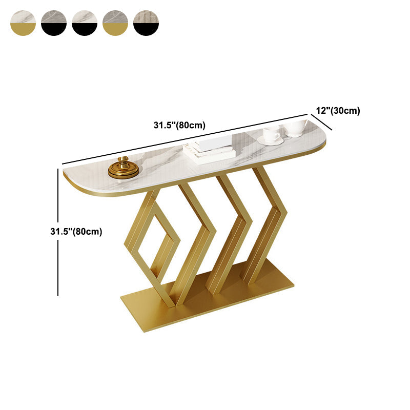 11.8" W Glam Console Table Scratch Resistant Slate End Table