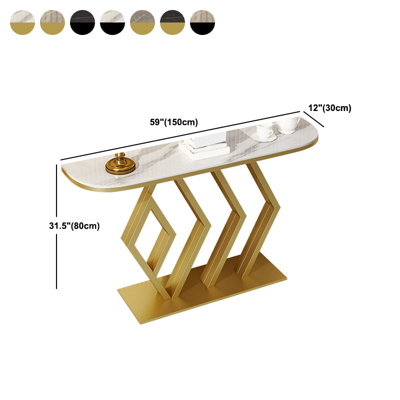 11.8" W Glam Console Table Scratch Resistant Slate End Table