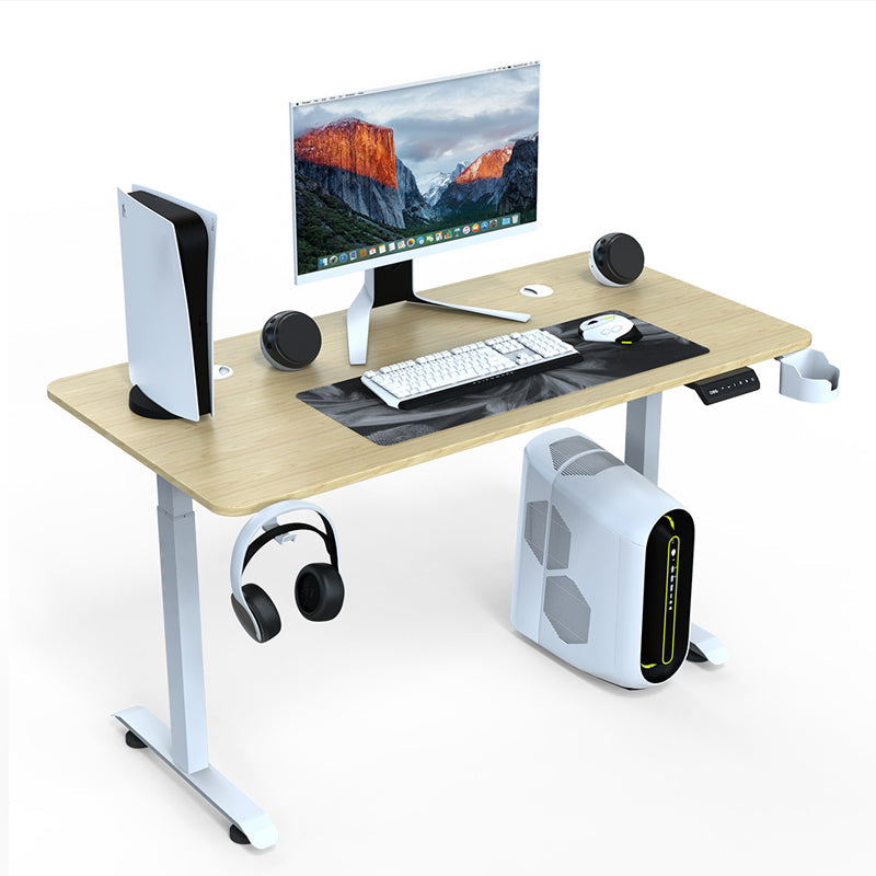 Contemporary Writing Desk T-Shape Office Desk with Metal Legs 47.2"L x 23.5"W x 46.1"H Clearhalo 'furn' 'furn_office_desk' 'Furniture' 'Office Desks' 'Office Furniture' 'office_desk' 6342511