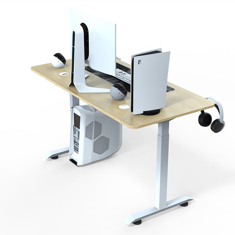 Contemporary Writing Desk T-Shape Office Desk with Metal Legs Clearhalo 'furn' 'furn_office_desk' 'Furniture' 'Office Desks' 'Office Furniture' 'office_desk' 6342515