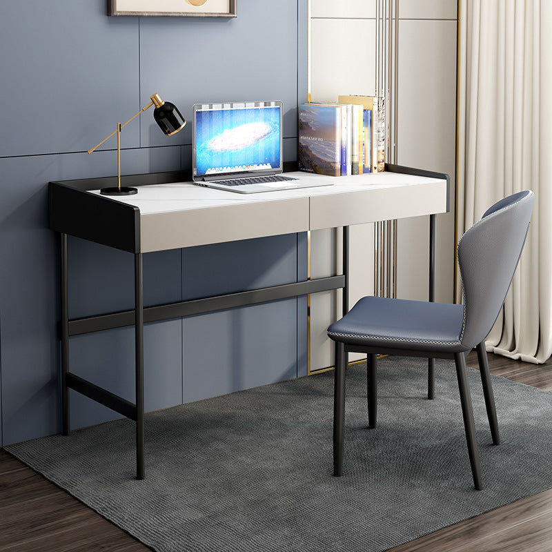 Modern Office Desk Rectangular Secretary Desk with 2 Drawers 47.2"L x 19.7"W x 30.3"H Clearhalo 'furn' 'furn_office_desk' 'Furniture' 'Office Desks' 'Office Furniture' 'office_desk' 6342521