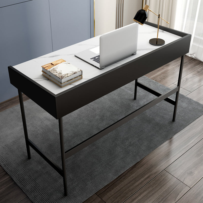 Modern Office Desk Rectangular Secretary Desk with 2 Drawers Clearhalo 'furn' 'furn_office_desk' 'Furniture' 'Office Desks' 'Office Furniture' 'office_desk' 6342527