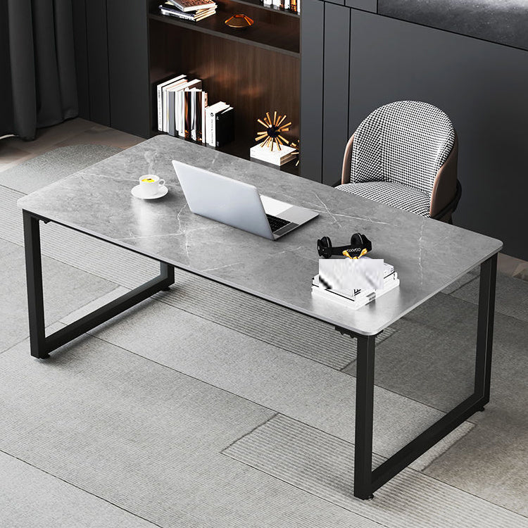 Home Rectangular Computer Desk with H-Shape Metal Legs Office Desk 63"L x 31.5"W x 29.5"H Clearhalo 'furn' 'furn_office_desk' 'Furniture' 'Office Desks' 'Office Furniture' 'office_desk' 6342551