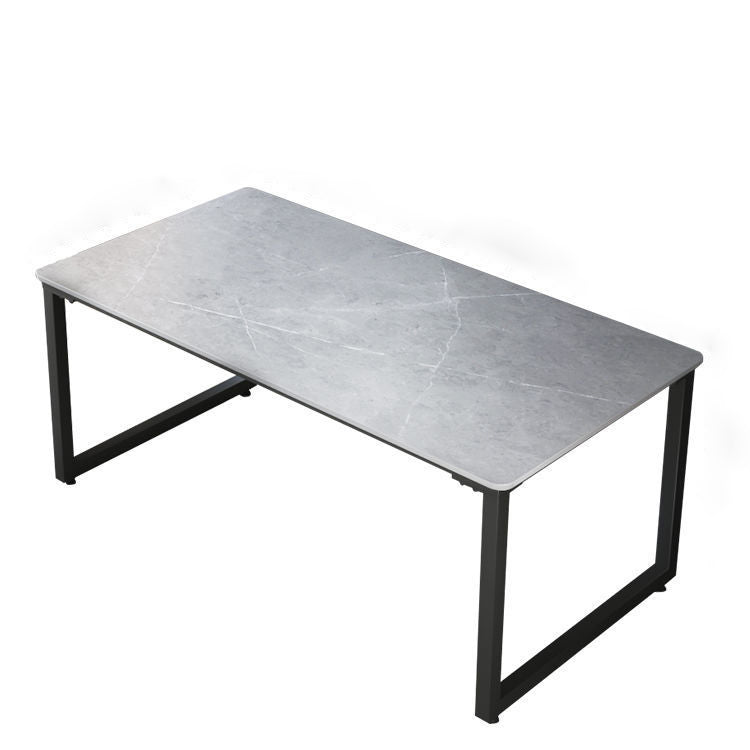 Home Rectangular Computer Desk with H-Shape Metal Legs Office Desk Clearhalo 'furn' 'furn_office_desk' 'Furniture' 'Office Desks' 'Office Furniture' 'office_desk' 6342555