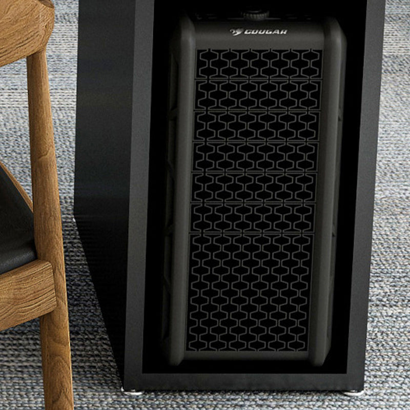 Scrivania marrone e nero da ufficio rettangolare scrivania in legno pino e metallo