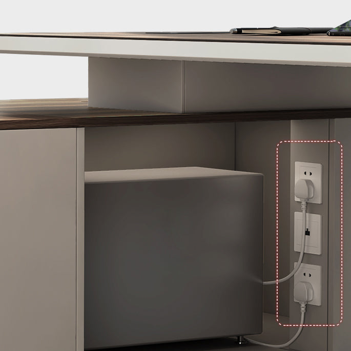 Piédestal Espresso Bureau exécutif artificiel Bureau de bureau moderne pour le bureau