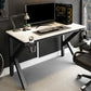 Cable Management Rectangle Stone Gaming Desk Industrial Writing Desk