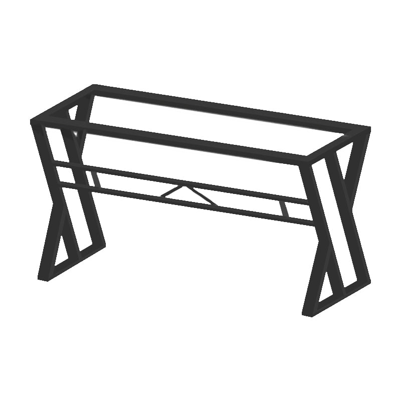 Industrieel kantoor bureau donkere taupe en zwarte computerbureau kunstmatig hout