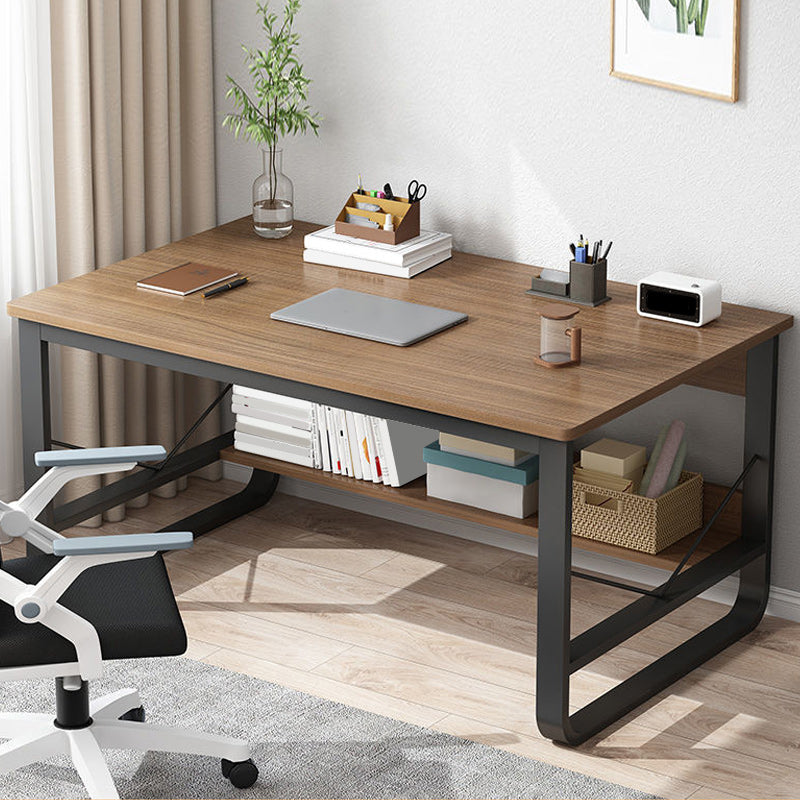 Rectangular Sled Base Writing Desk Wooden Dormitory Office Desk with Metal Legs