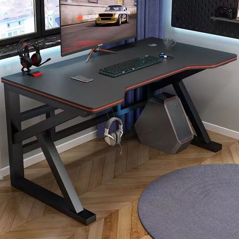 Escritorio de escritura de madera y acero artificiales escritorio de computadora industrial para dormitorio