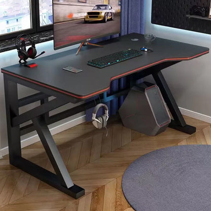 Escritorio de escritura de madera y acero artificiales escritorio de computadora industrial para dormitorio