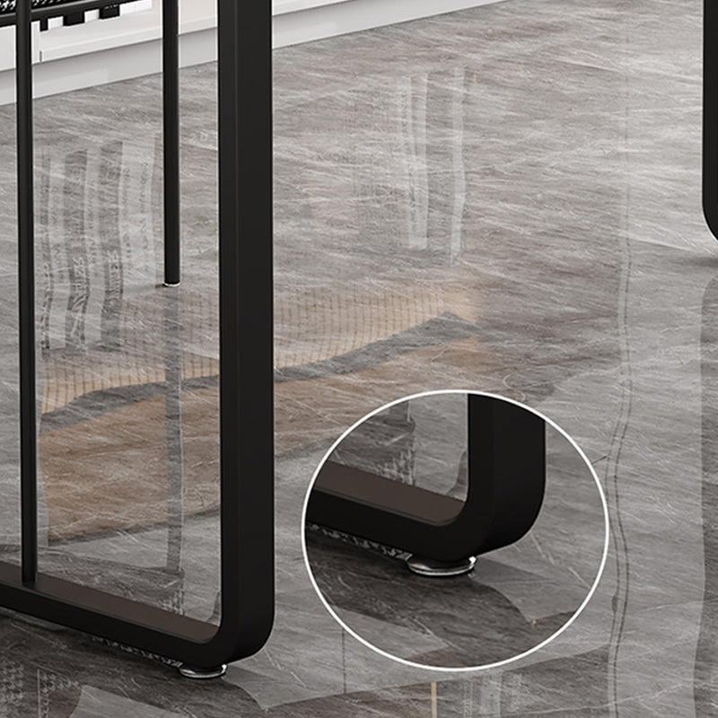 Stone and Iron Office Desk Contemporary Curved Sled Writing Desk Clearhalo 'furn' 'furn_office_desk' 'Furniture' 'Office Desks' 'Office Furniture' 'office_desk' 6342868