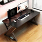 Marble and Wooden Gaming Desk Rectangular Bedroom Computer Desk with Metal Legs