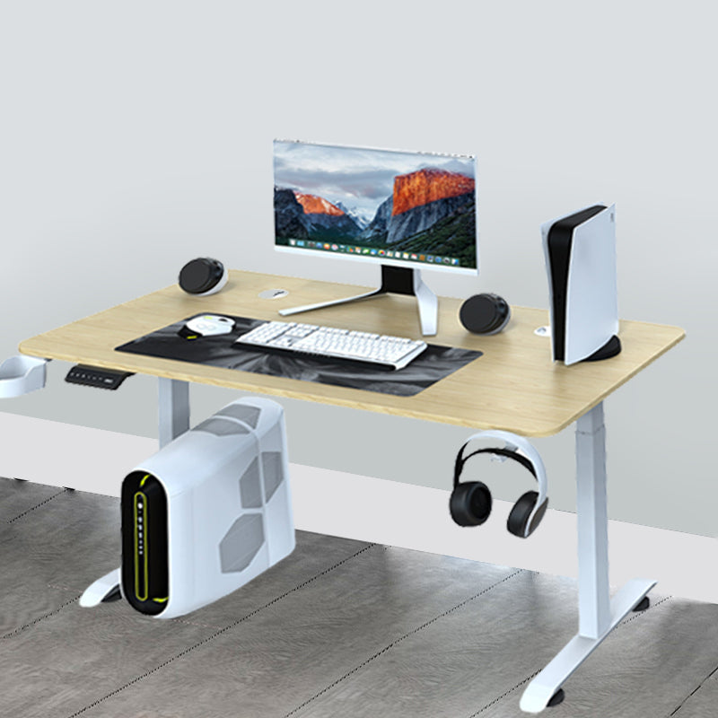 Contemporary Writing Desk T-Shape Office Desk with Metal Legs Clearhalo 'furn' 'furn_office_desk' 'Furniture' 'Office Desks' 'Office Furniture' 'office_desk' 6342981