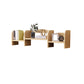 10.5" W Bookshelf Modern Wooden Geometric Bookcase for Home Office