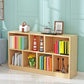 Contemporary Closed Back Book Shelf Wood Horizontal Bookshelf for Office 55.1"L x 9.4"W x 31.5"H Light Brown Clearhalo 'Bookcases' 'furn' 'furn_bookcases' 'Furniture' 'Office Furniture' 6343024
