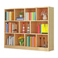 Contemporary Closed Back Book Shelf Wood Horizontal Bookshelf for Office Light Brown Clearhalo 'Bookcases' 'furn' 'furn_bookcases' 'Furniture' 'Office Furniture' 6343025
