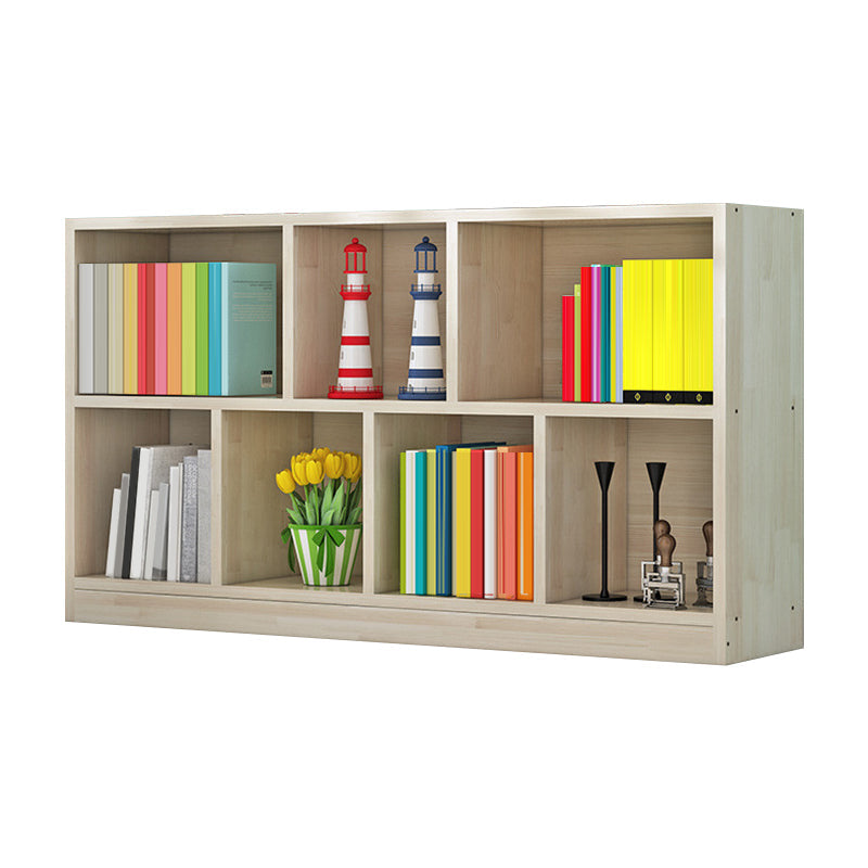 Contemporary Closed Back Book Shelf Wood Horizontal Bookshelf for Office 47.2"L x 9.4"W x 31.5"H Natural Clearhalo 'Bookcases' 'furn' 'furn_bookcases' 'Furniture' 'Office Furniture' 6343027