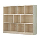 Contemporary Closed Back Book Shelf Wood Horizontal Bookshelf for Office 63"L x 9.4"W x 45.3"H Natural Clearhalo 'Bookcases' 'furn' 'furn_bookcases' 'Furniture' 'Office Furniture' 6343033
