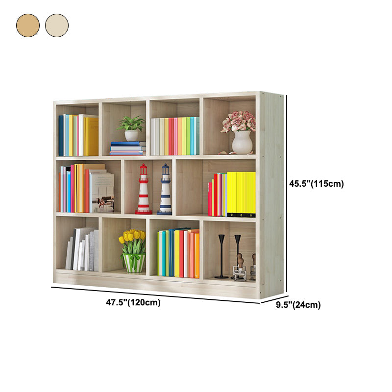 Contemporary Closed Back Book Shelf Wood Horizontal Bookshelf for Office Clearhalo 'Bookcases' 'furn' 'furn_bookcases' 'Furniture' 'Office Furniture' 6343049