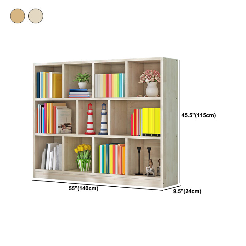 Contemporary Closed Back Book Shelf Wood Horizontal Bookshelf for Office Clearhalo 'Bookcases' 'furn' 'furn_bookcases' 'Furniture' 'Office Furniture' 6343050