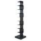 Contemporary Steel Bookshelf Geometric Shelf Bookcase for Study Room 13.8"L x 13.8"W x 63.4"H Black Clearhalo 'Bookcases' 'furn' 'furn_bookcases' 'Furniture' 'Office Furniture' 6343062