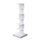 Contemporary Steel Bookshelf Geometric Shelf Bookcase for Study Room 13.8"L x 13.8"W x 42.9"H White Clearhalo 'Bookcases' 'furn' 'furn_bookcases' 'Furniture' 'Office Furniture' 6343068
