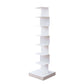 Contemporary Steel Bookshelf Geometric Shelf Bookcase for Study Room 13.8"L x 13.8"W x 49.6"H White Clearhalo 'Bookcases' 'furn' 'furn_bookcases' 'Furniture' 'Office Furniture' 6343069