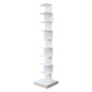 Contemporary Steel Bookshelf Geometric Shelf Bookcase for Study Room 13.8"L x 13.8"W x 63.4"H White Clearhalo 'Bookcases' 'furn' 'furn_bookcases' 'Furniture' 'Office Furniture' 6343073