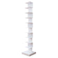 Contemporary Steel Bookshelf Geometric Shelf Bookcase for Study Room 13.8"L x 13.8"W x 70.1"H White Clearhalo 'Bookcases' 'furn' 'furn_bookcases' 'Furniture' 'Office Furniture' 6343076