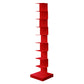 Contemporary Steel Bookshelf Geometric Shelf Bookcase for Study Room 13.8"L x 13.8"W x 63.4"H Red Clearhalo 'Bookcases' 'furn' 'furn_bookcases' 'Furniture' 'Office Furniture' 6343083