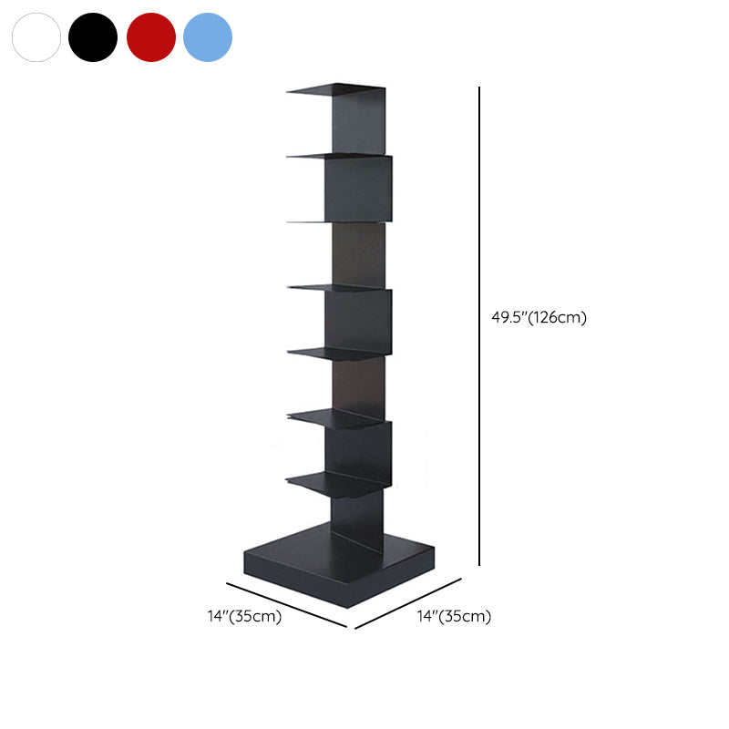 Contemporary Steel Bookshelf Geometric Shelf Bookcase for Study Room Clearhalo 'Bookcases' 'furn' 'furn_bookcases' 'Furniture' 'Office Furniture' 6343092