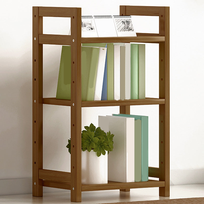 Etagere Contemporary Bookshelf Vertical Open Bamboo Shelf Bookcase for Home 13.8"L x 9.8"W x 25.6"H Tan Clearhalo 'Bookcases' 'furn' 'furn_bookcases' 'Furniture' 'Office Furniture' 6343097