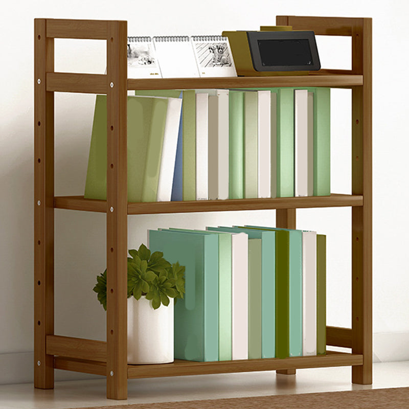 Etagere Contemporary Bookshelf Vertical Open Bamboo Shelf Bookcase for Home 19.7"L x 9.8"W x 25.6"H Tan Clearhalo 'Bookcases' 'furn' 'furn_bookcases' 'Furniture' 'Office Furniture' 6343099