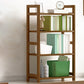 Etagere Contemporary Bookshelf Vertical Open Bamboo Shelf Bookcase for Home 19.7"L x 9.8"W x 37.4"H Tan Clearhalo 'Bookcases' 'furn' 'furn_bookcases' 'Furniture' 'Office Furniture' 6343105