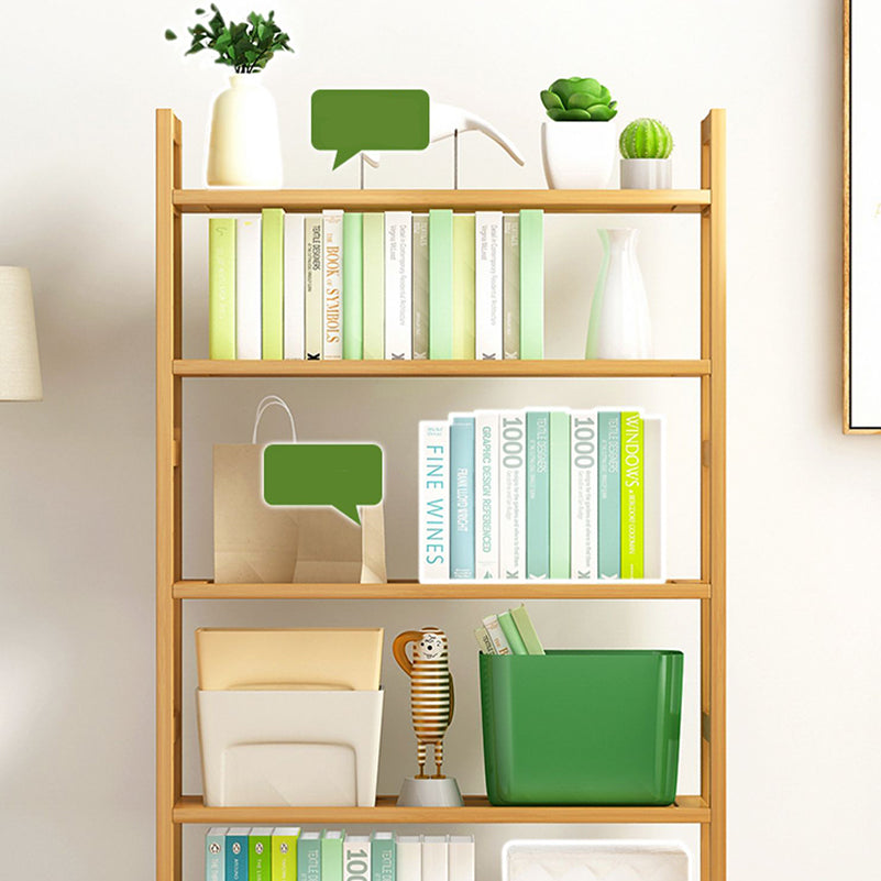 Etagere Contemporary Bookshelf Vertical Open Bamboo Shelf Bookcase for Home Clearhalo 'Bookcases' 'furn' 'furn_bookcases' 'Furniture' 'Office Furniture' 6343110
