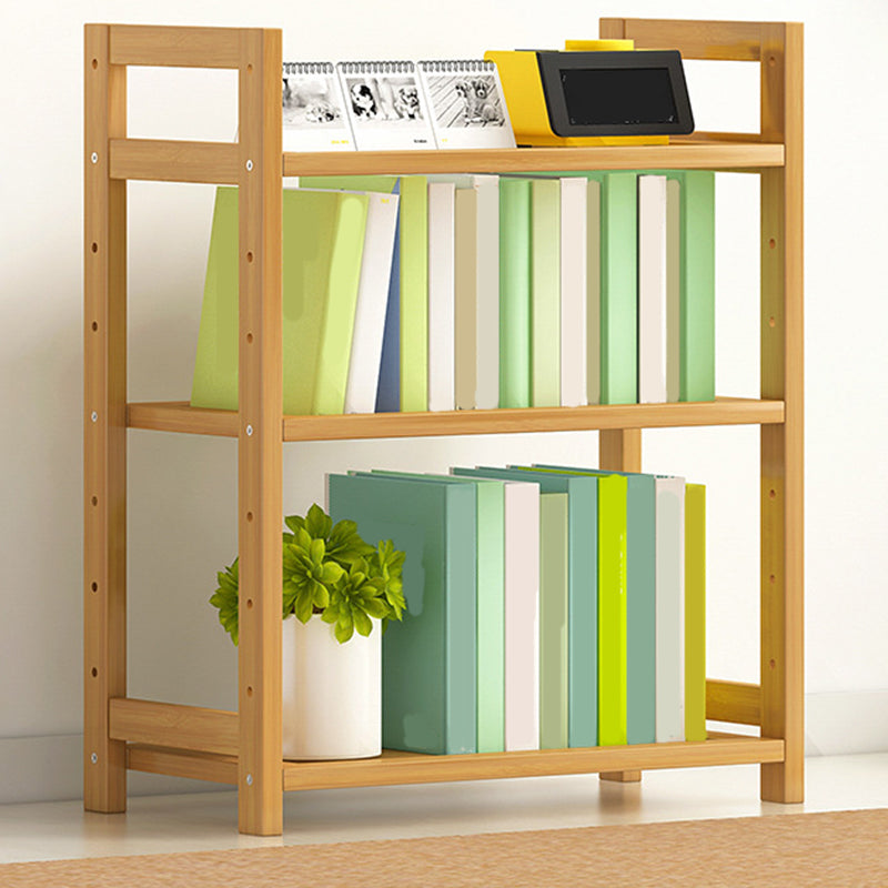 Etagere Contemporary Bookshelf Vertical Open Bamboo Shelf Bookcase for Home 19.7"L x 9.8"W x 25.6"H Wood Clearhalo 'Bookcases' 'furn' 'furn_bookcases' 'Furniture' 'Office Furniture' 6343115