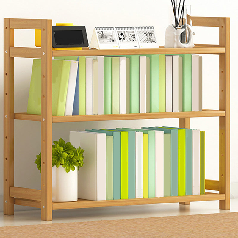 Etagere Contemporary Bookshelf Vertical Open Bamboo Shelf Bookcase for Home 27.6"L x 9.8"W x 25.6"H Wood Clearhalo 'Bookcases' 'furn' 'furn_bookcases' 'Furniture' 'Office Furniture' 6343116