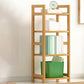Etagere Contemporary Bookshelf Vertical Open Bamboo Shelf Bookcase for Home 13.8"L x 9.8"W x 37.4"H Wood Clearhalo 'Bookcases' 'furn' 'furn_bookcases' 'Furniture' 'Office Furniture' 6343119