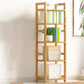Etagere Contemporary Bookshelf Vertical Open Bamboo Shelf Bookcase for Home 13.8"L x 9.8"W x 49.2"H Wood Clearhalo 'Bookcases' 'furn' 'furn_bookcases' 'Furniture' 'Office Furniture' 6343122