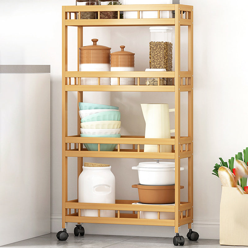 Etagere Contemporary Bookshelf Vertical Open Bamboo Shelf Bookcase for Home 20"L x 7"W x 38"H Wood Clearhalo 'Bookcases' 'furn' 'furn_bookcases' 'Furniture' 'Office Furniture' 6343128