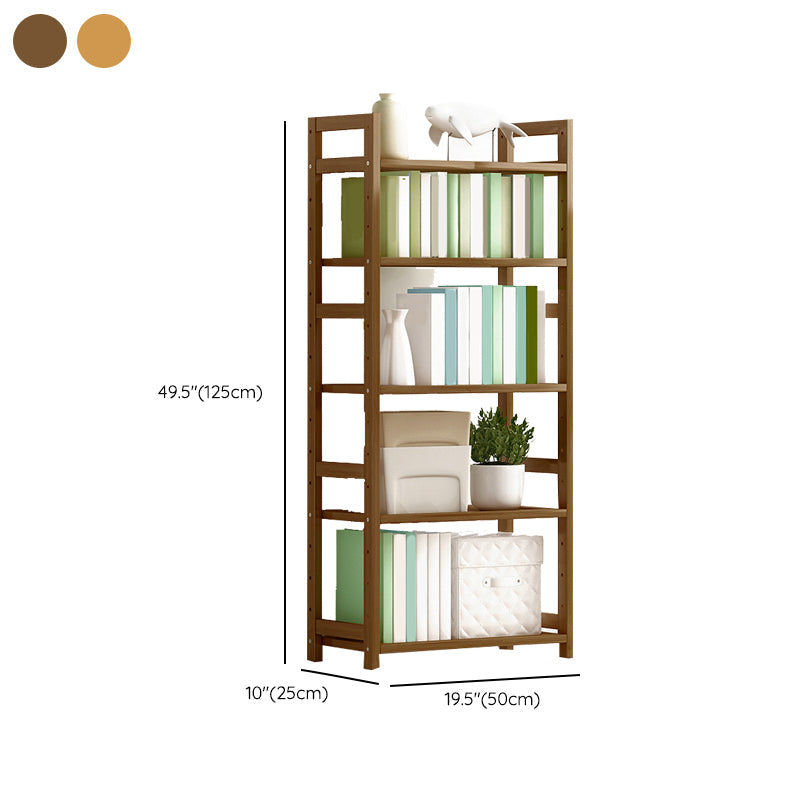 Etagere Contemporary Bookshelf Vertical Open Bamboo Shelf Bookcase for Home Clearhalo 'Bookcases' 'furn' 'furn_bookcases' 'Furniture' 'Office Furniture' 6343131