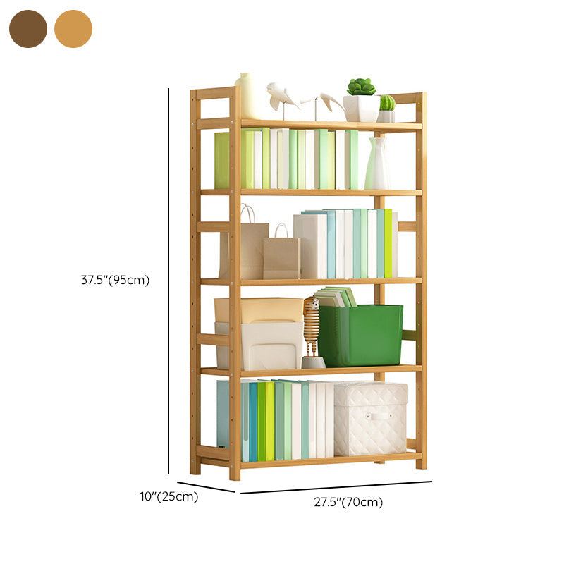 Etagere Contemporary Bookshelf Vertical Open Bamboo Shelf Bookcase for Home Clearhalo 'Bookcases' 'furn' 'furn_bookcases' 'Furniture' 'Office Furniture' 6343133