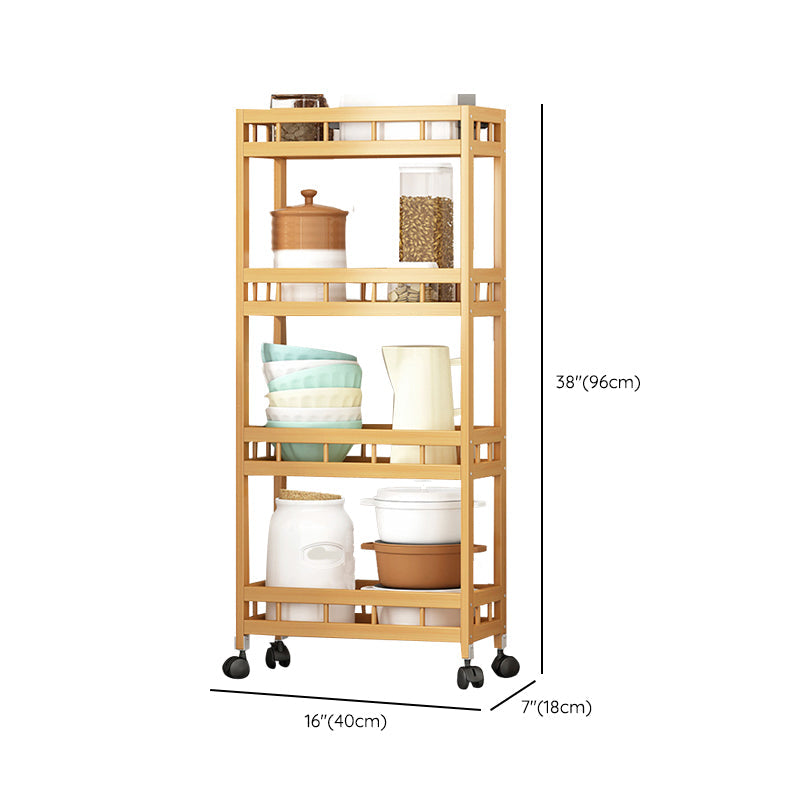 Etagere Contemporary Bookshelf Vertical Open Bamboo Shelf Bookcase for Home Clearhalo 'Bookcases' 'furn' 'furn_bookcases' 'Furniture' 'Office Furniture' 6343142