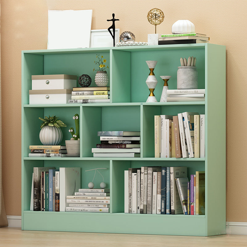 Floor Closed Back Bookshelf Modern Engineered Wood Shelf Bookcase for Home